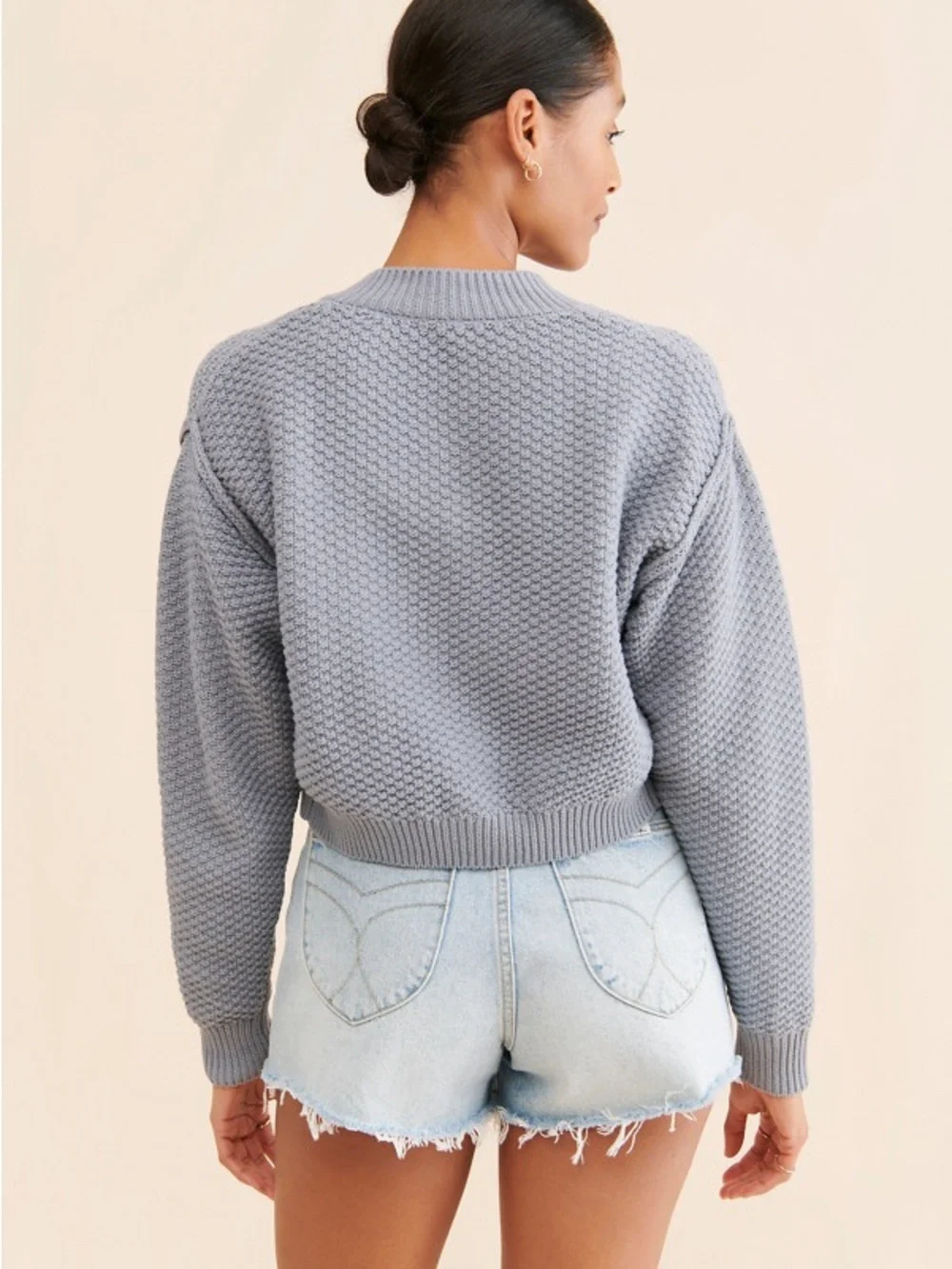 Free People Lila Knit Cardigan - Grey